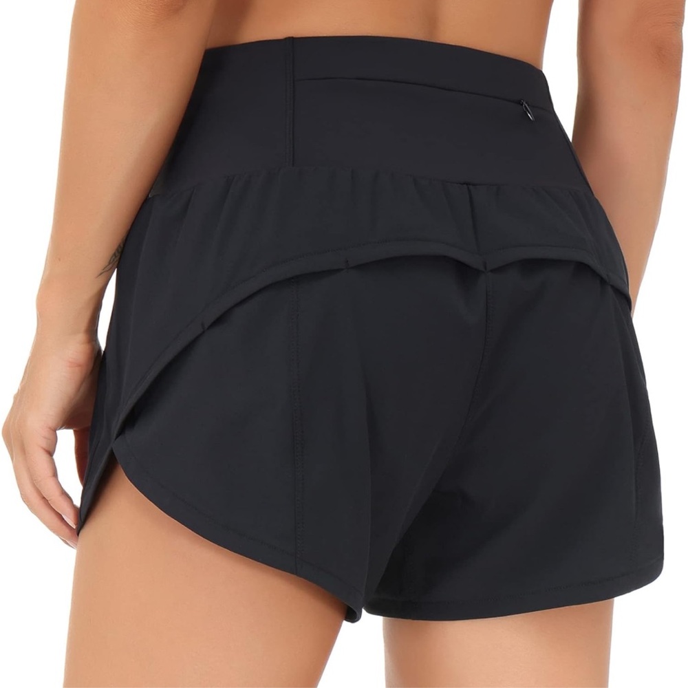 The Gym People | Black High Waisted Athletic Shorts | Pockets, Quick Dry - Picture 3 of 8